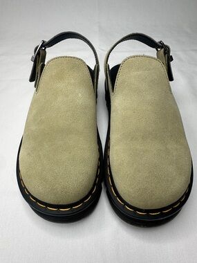 Dr. Martens Olive Green Suede Slingback Clogs